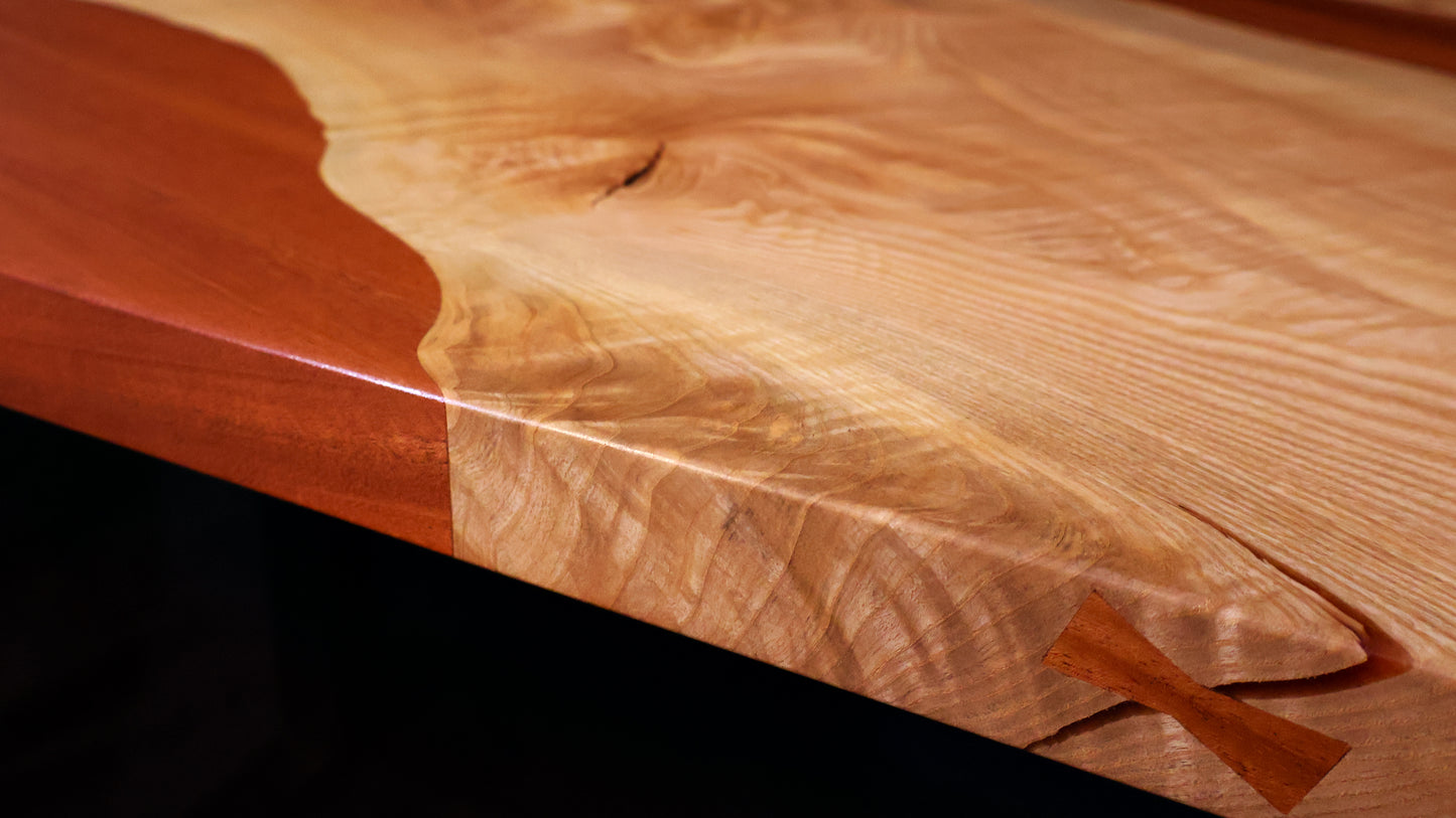 Ash and mahogany desk